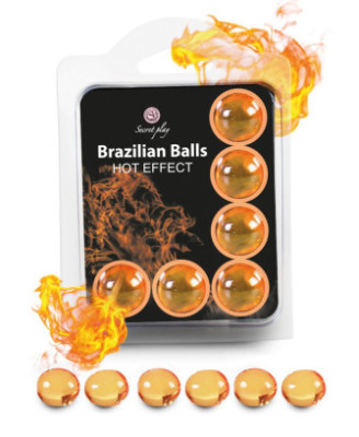 Boules de massage Brésiliennes effet chaleur x6 